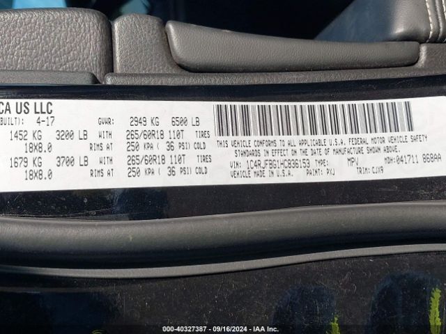 1C4RJFBG1HC836153 Jeep Grand Cherokee Limited 4x4