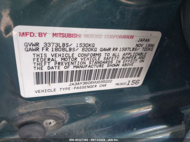 1997 MITSUBISHI MIRAGE JA3AY36C6VU035222 Photo 8