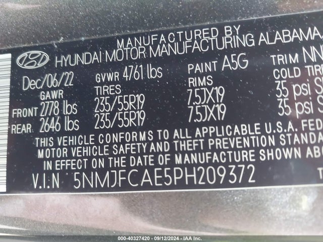 Hyundai TUCSON SEL 2023 5NMJFCAE5PH209372 Image 9