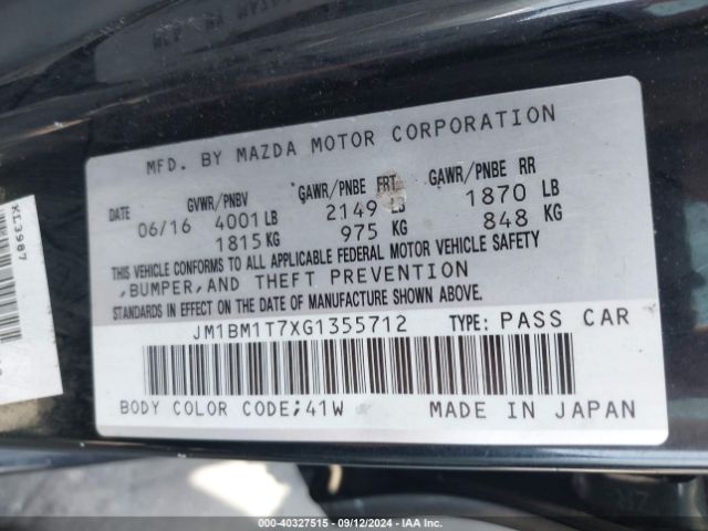 JM1BM1T7XG1355712 Mazda Mazda3 I Sport