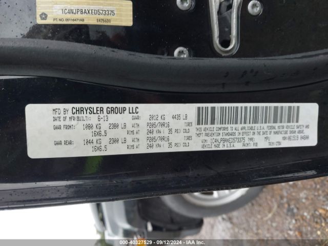1C4NJPBAXED573375 Jeep Patriot Sport