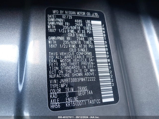 Nissan Rogue Sv Intelligent Awd 2023 JN8BT3BB3PW472222 Image 9