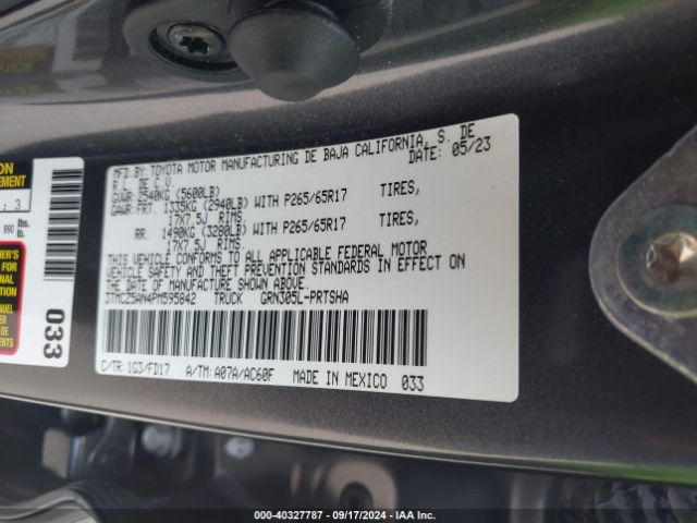 3TMCZ5AN4PM595842 Toyota Tacoma Trd Sport