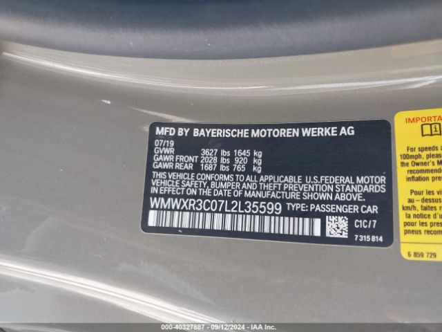 WMWXR3C07L2L35599 Mini Hardtop Cooper