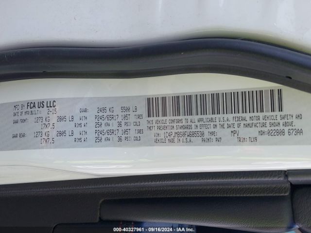 1C4PJMBS0FW685530 Jeep Cherokee Trailhawk
