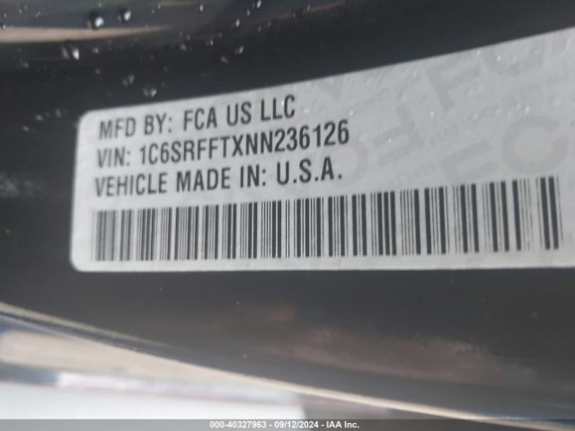1C6SRFFTXNN236126 RAM 1500 Big Horn  4x4 5'7 Box