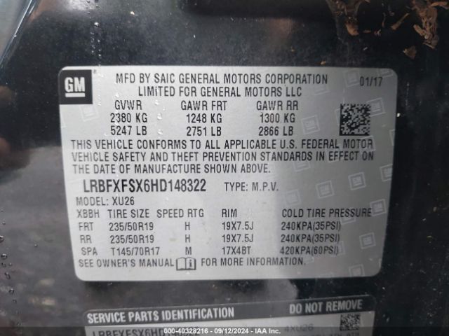 LRBFXFSX6HD148322 Buick Envision Premium Ii