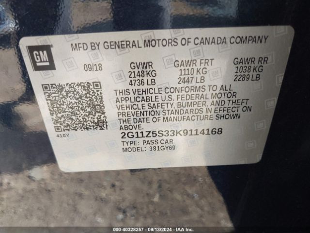 2G11Z5S33K9114168 Chevrolet IMPALA LT