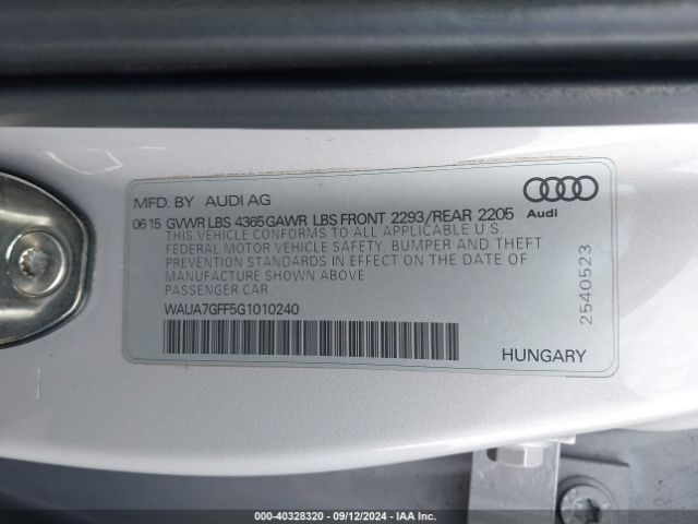 WAUA7GFF5G1010240 Audi A3 1.8t Premium