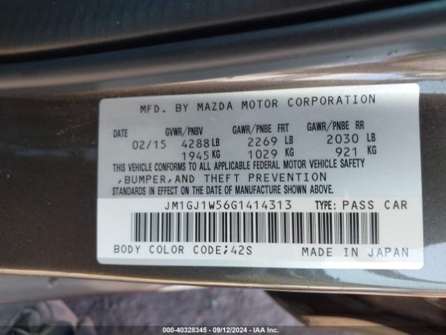 JM1GJ1W56G1414313 Mazda Mazda6 I Grand Touring