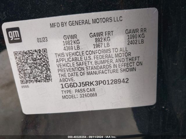 1G6DJ5RK3P0128942 Cadillac Ct4 Luxury