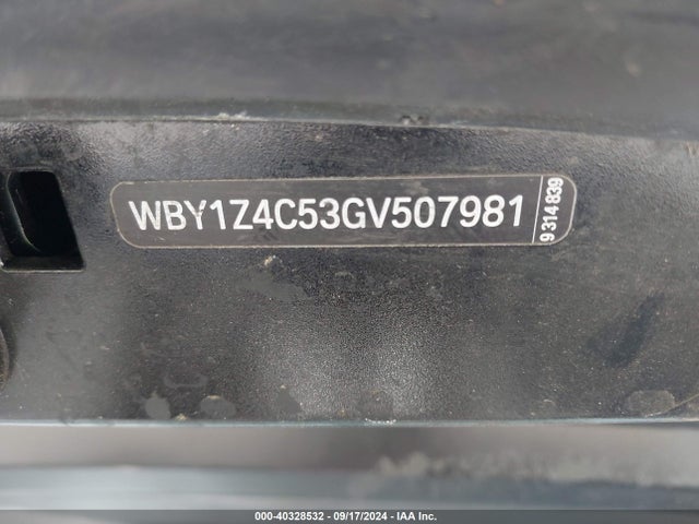 WBY1Z4C53GV507981 BMW I3 Base W/range Extender