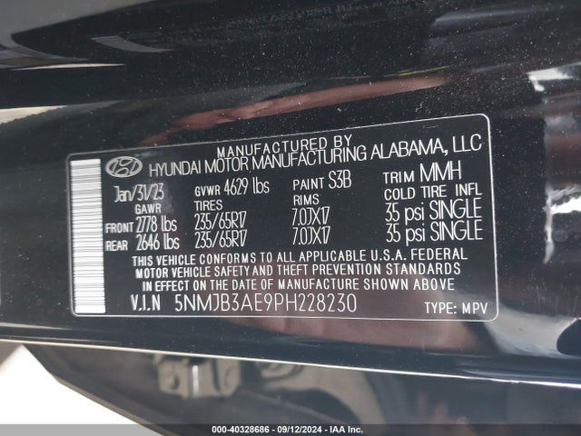 Hyundai TUCSON SEL 2023 5NMJB3AE9PH228230 Image 9
