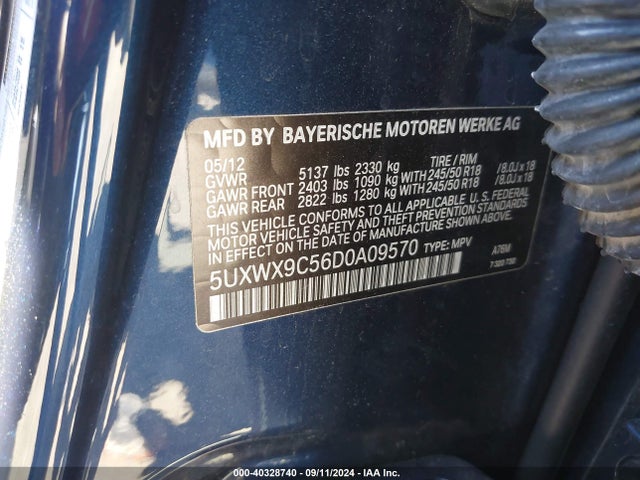 Продаж на аукціоні авто 2013 Bmw X3 Xdrive28i, vin: 5UXWX9C56D0A09570, номер лоту: 40328740