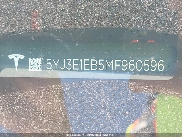 2021 TESLA MODEL 3 5YJ3E1EB5MF960596 Photo 8