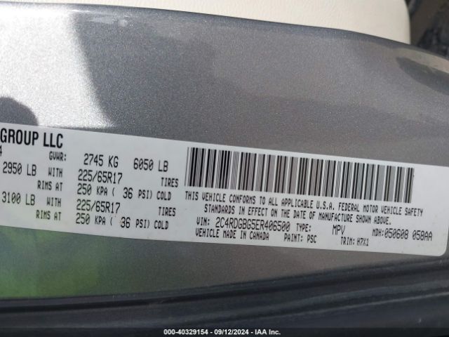 2C4RDGBG5ER406500 Dodge Grand Caravan American Value Pkg
