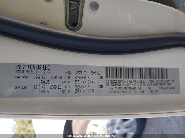 Dodge JOURNEY SE 2017 3C4PDCAB5HT710093 Image 9