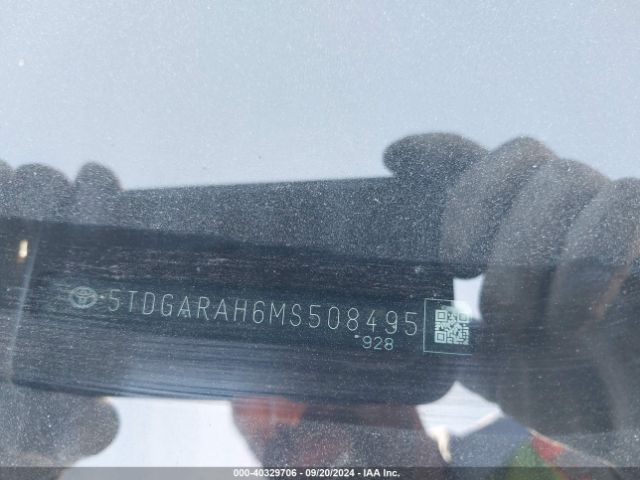 5TDGARAH6MS508495 Toyota Highlander Hybrid Xle
