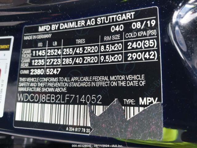 WDC0J8EB2LF714052 Mercedes-Benz Glc 300 Coupe 4matic
