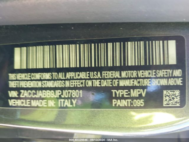 ZACCJABB9JPJ07801 Jeep Renegade Latitude Fwd
