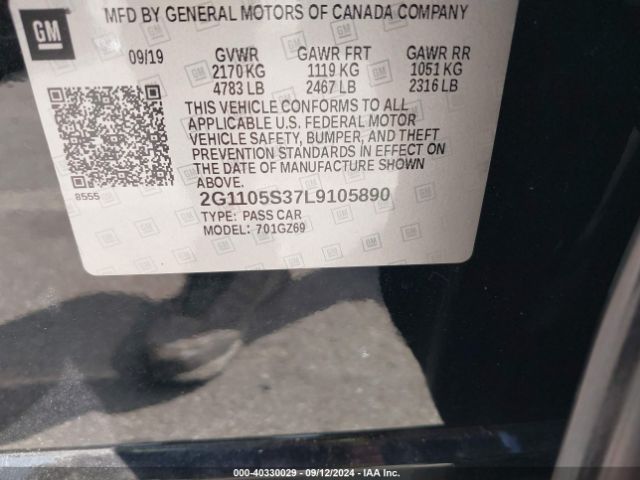 2G1105S37L9105890 Chevrolet Impala Fwd Premier
