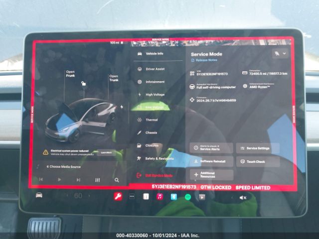 5YJ3E1EB2NF191573 Tesla Model 3 Long Range Dual Motor All-wheel Drive