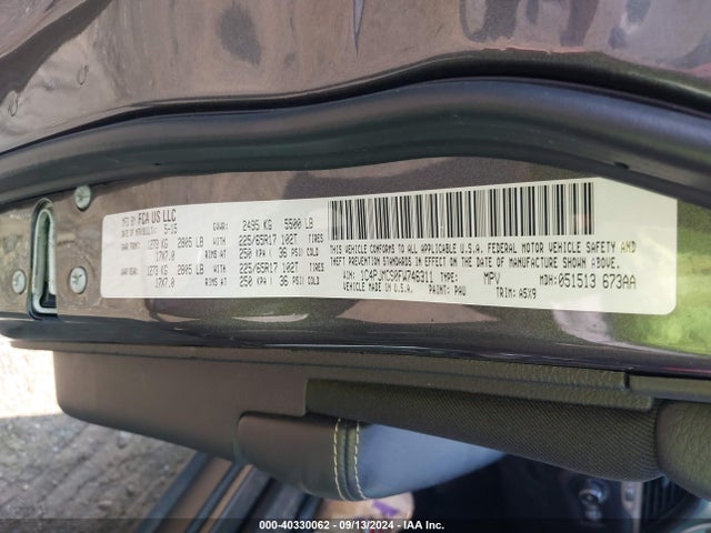 Jeep Cherokee Latitude 2015 1C4PJMCS0FW746311 Image 9