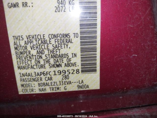 2015 NISSAN ALTIMA 1N4AL3AP6FC199528 Photo 8