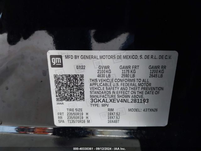 3GKALXEV4NL281193 GMC Terrain Awd Denali