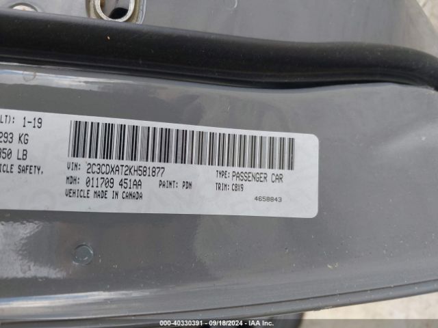 2C3CDXAT2KH581877 Dodge Charger Police Rwd
