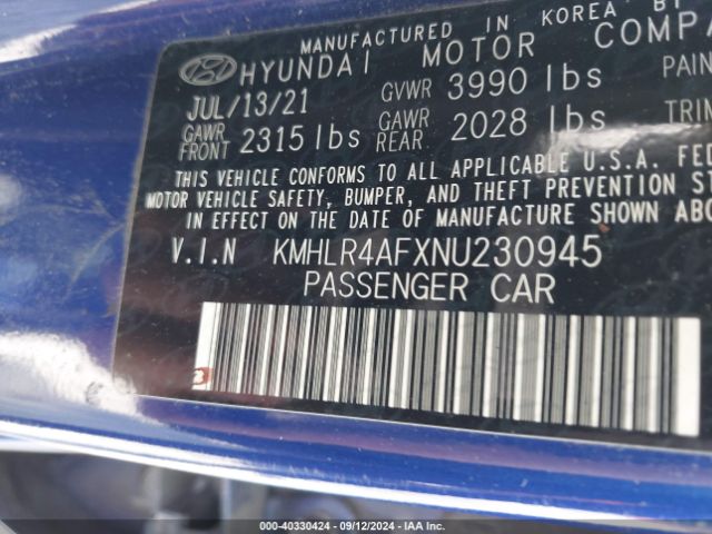 KMHLR4AFXNU230945 Hyundai Elantra N Line