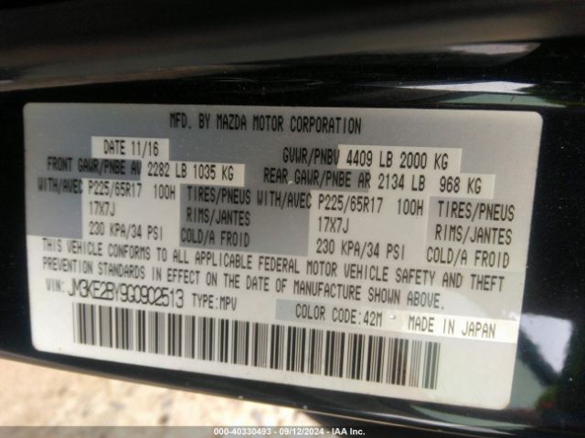 JM3KE2BY9G0902513 Mazda CX-5 SPORT