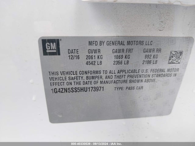 1G4ZN5SS5HU173971 Buick Lacrosse Preferred