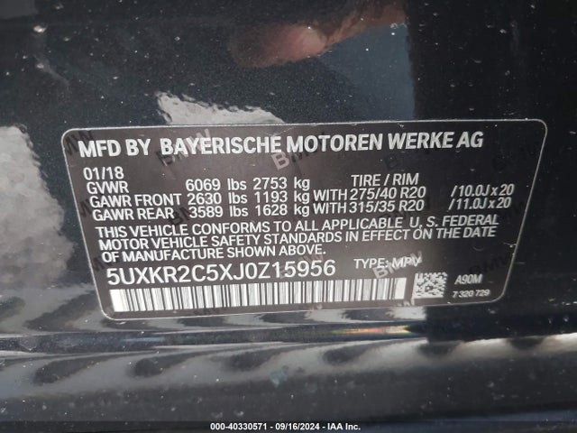 5UXKR2C5XJ0Z15956 BMW X5 Sdrive35i
