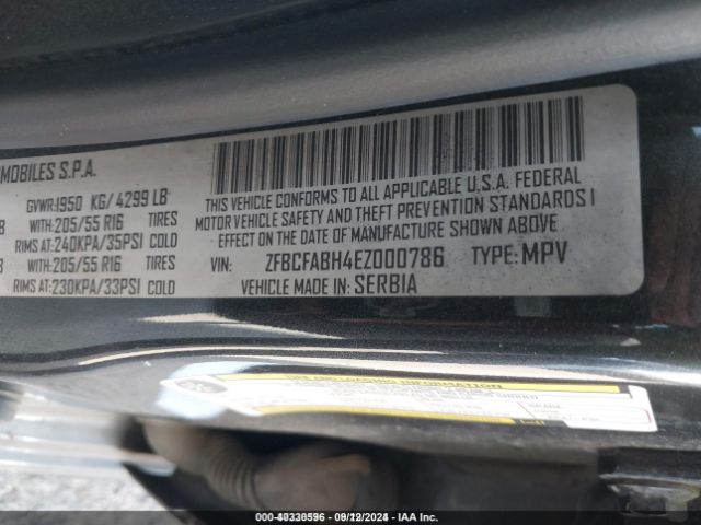 ZFBCFABH4EZ000786 Fiat 500l Easy