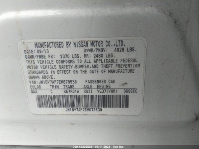JN1BV7AP7EM679539 Infiniti Q50 Premium
