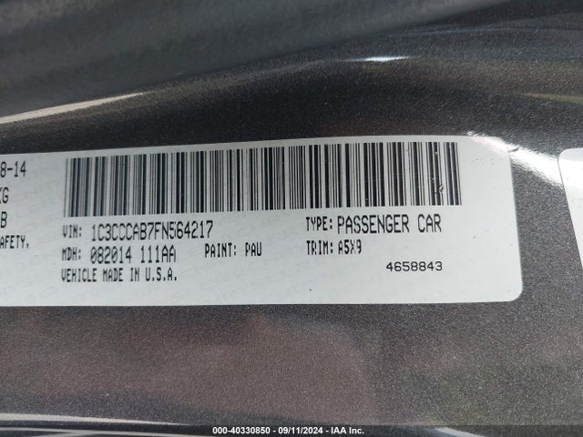1C3CCCAB7FN564217 Chrysler 200 Limited