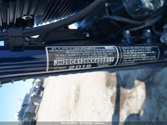 2019 HONDA VT1300 JH2SC6126KK400517 Photo 9