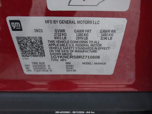 1GYKNCRS8RZ710606 Cadillac Xt5 Fwd Premium Luxury