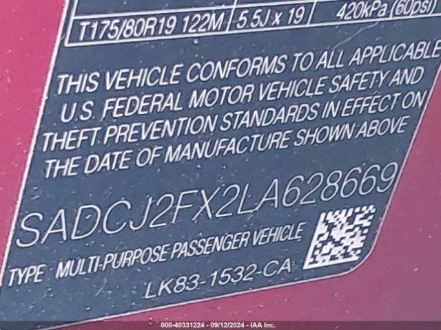 2020 JAGUAR F-PACE SADCJ2FX2LA628669 Photo 8