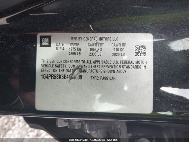 1G4PR5SK5E4159608 Buick Verano Convenience Group