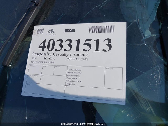 JTDKN3DP3E3059696 Toyota PRIUS PLUG-IN