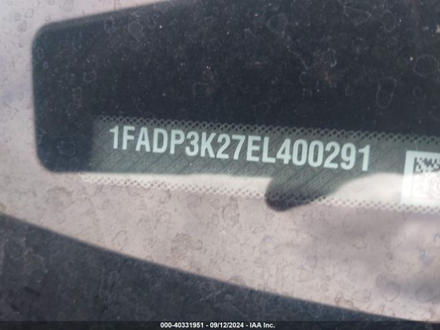 1FADP3K27EL400291 Ford FOCUS SE
