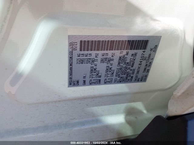5N1BT3BB7PC841074 Nissan Rogue Sv Intelligent Awd