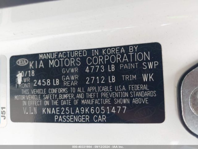 2019 KIA STINGER KNAE25LA9K6051477 Photo 8