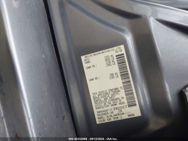 1N4AA6AP7JC392027 Nissan Maxima 3.5 Sv