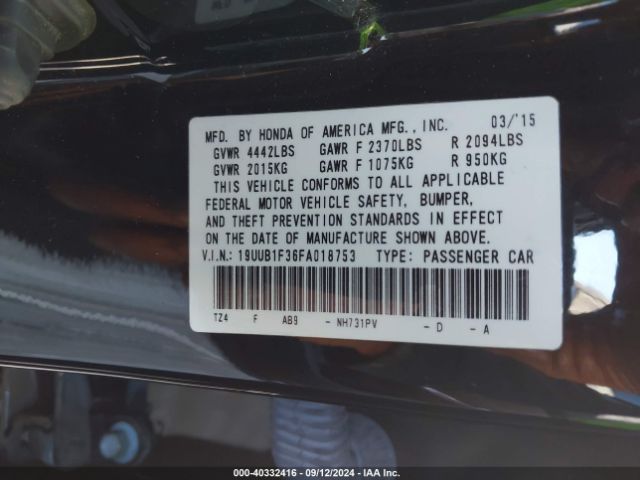 19UUB1F36FA018753 Acura TLX