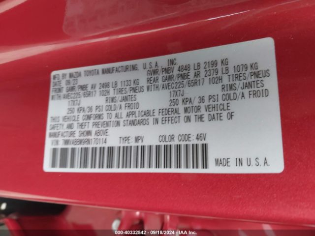 7MMVABBM9RN170114 Mazda Cx-50 2.5 S Preferred