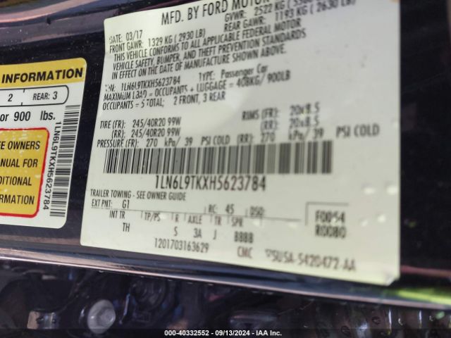1LN6L9TKXH5623784 Lincoln Continental Select
