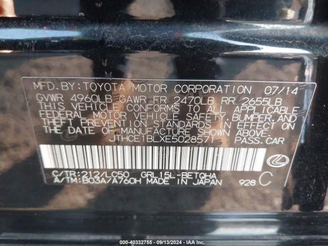 JTHCE1BLXE5028571 Lexus GS 350
